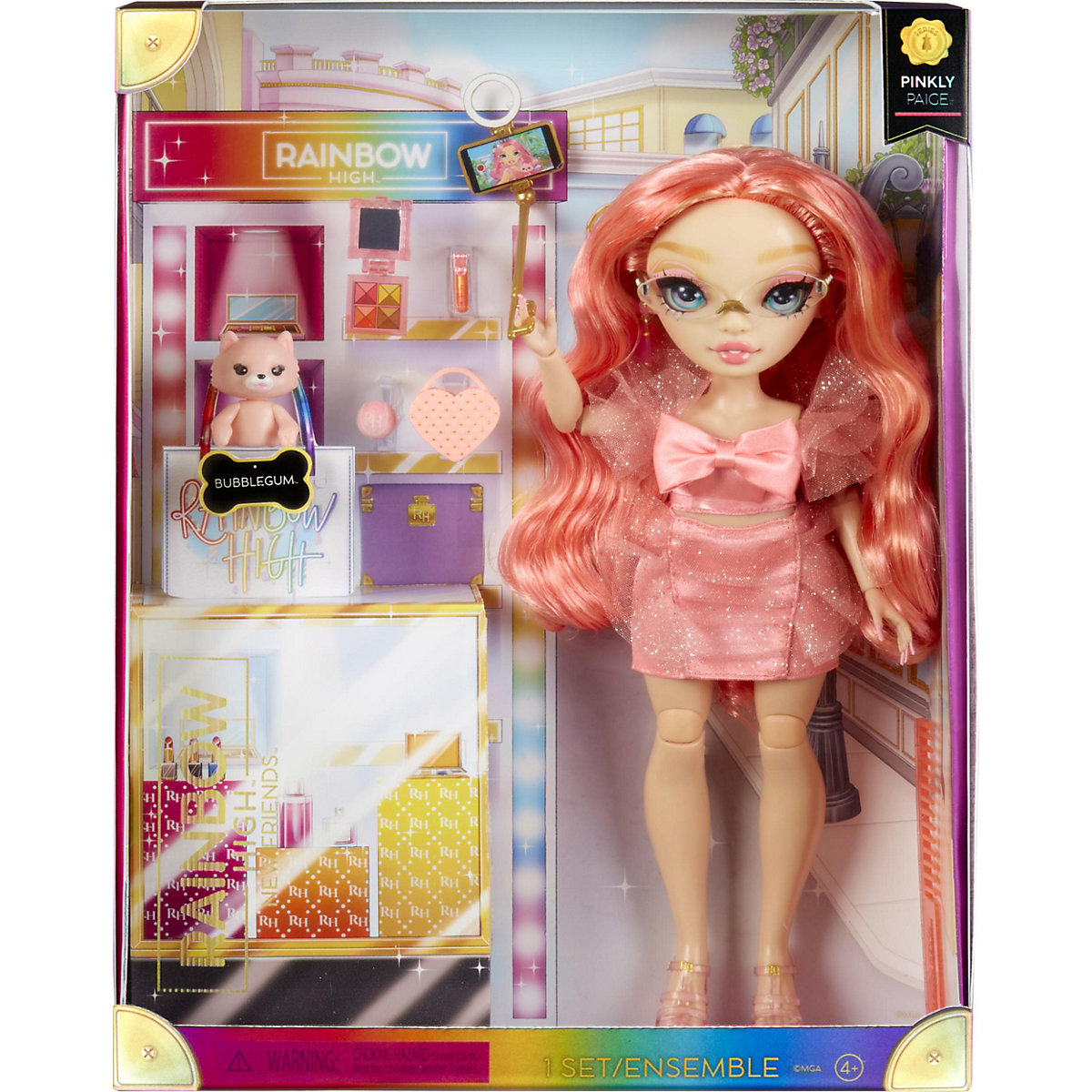 Rainbow High New Friends Fashion Doll- Pinkly Paige (Pink)