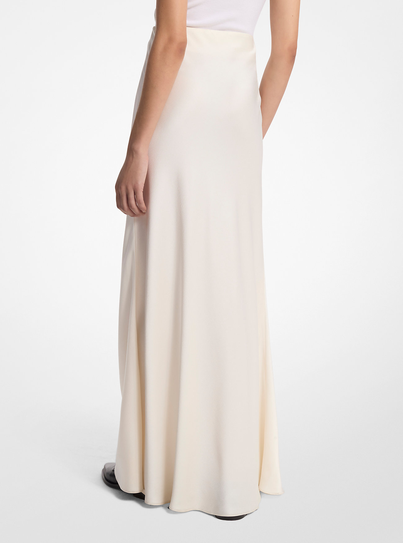 Sateng Charmeuse-skjørt - IVORY