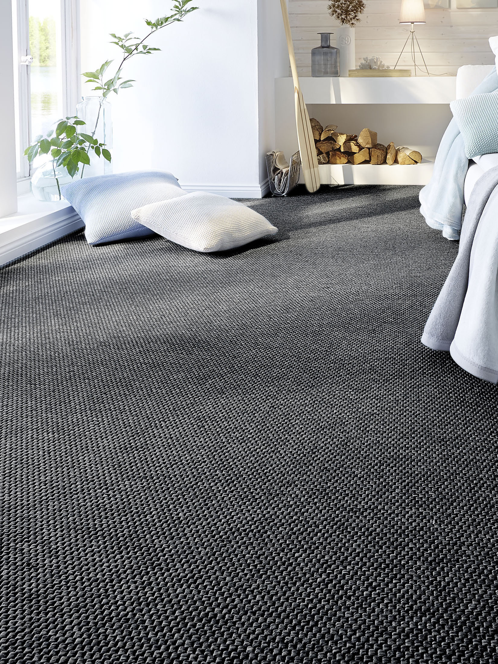 Tromsö Flachgewebe-Teppichboden, Asphalt 27