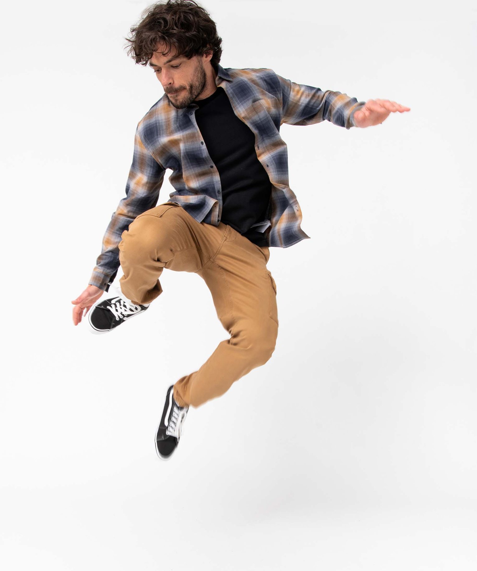 Chemise homme à manches longues et carreaux en flanelle carreaux | GEMO