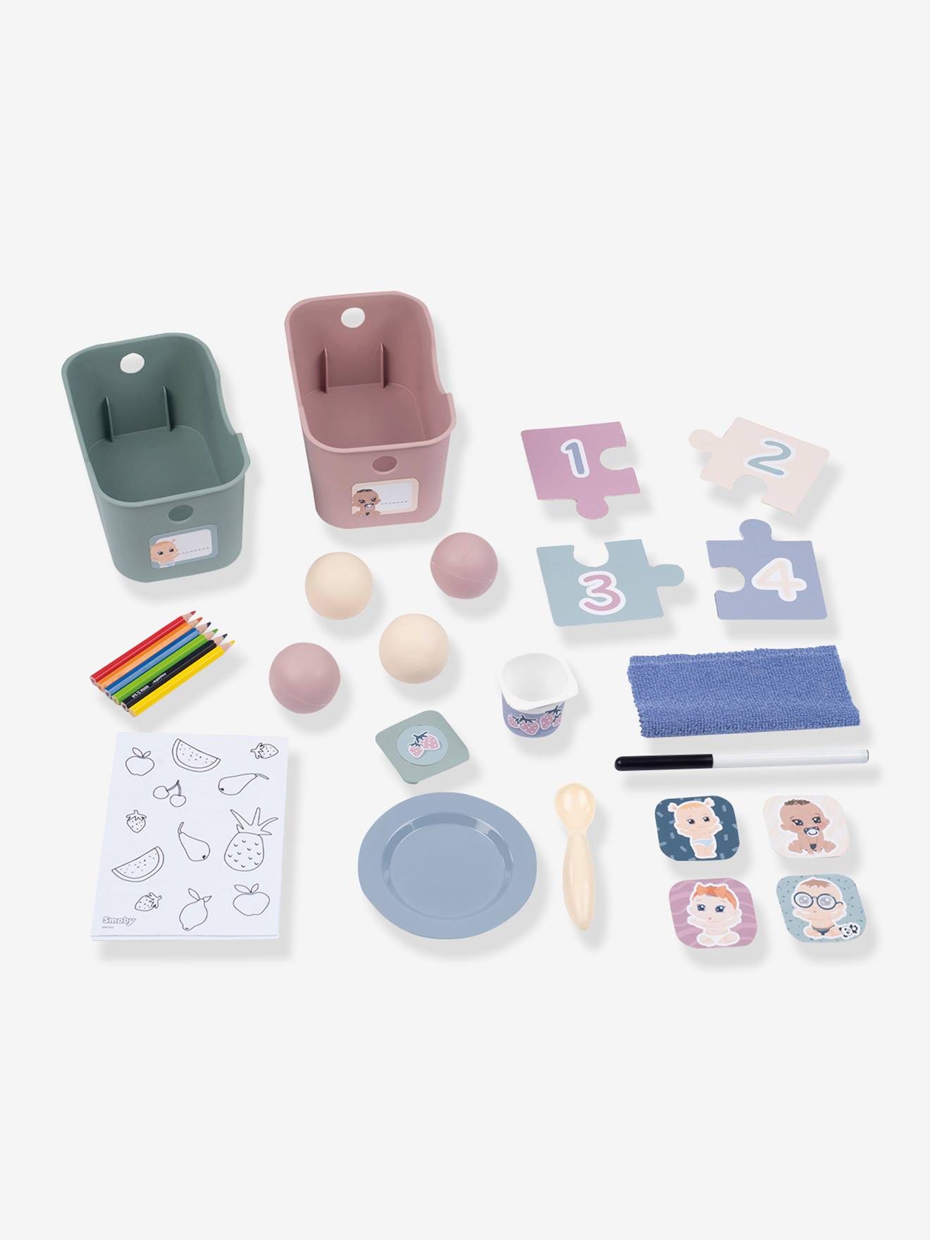 Smoby Spielset Puppen-Kita Baby Care SMOBY - mehrfarbig