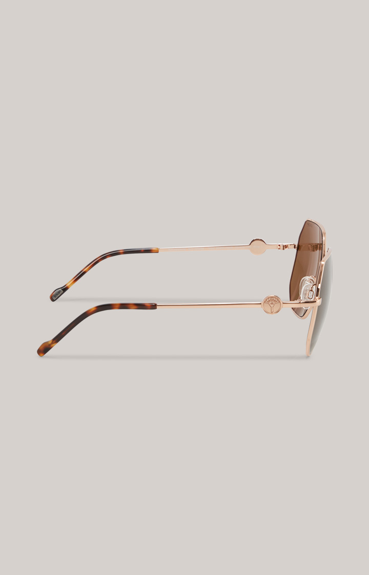 Sonnenbrille in Roségold/Braun