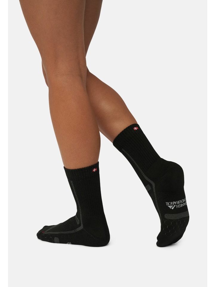 DANISH ENDURANCE Laufsocken Long Distance Crew in black/grey/navy günstig kaufen
