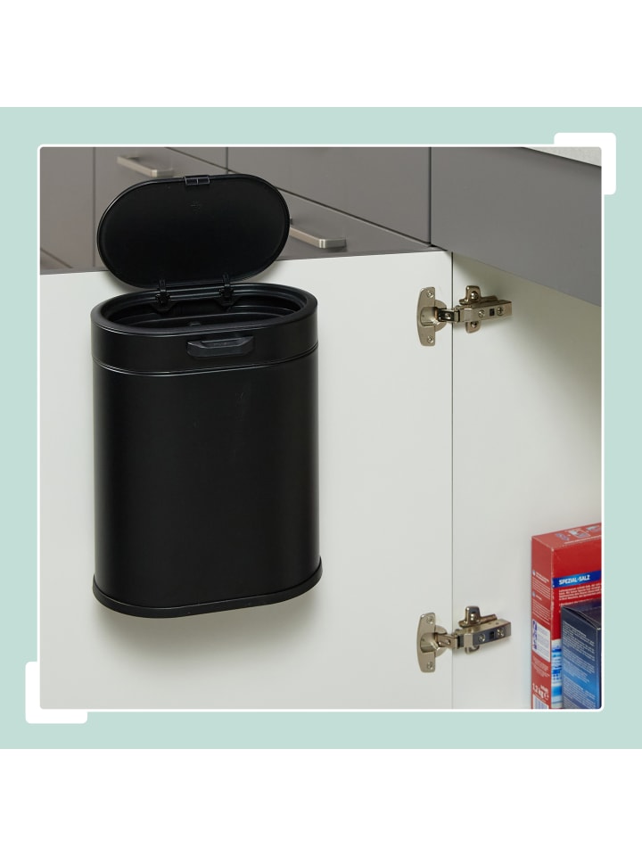 relaxdays Mülleimer in Schwarz - 5 Liter günstig kaufen onesize