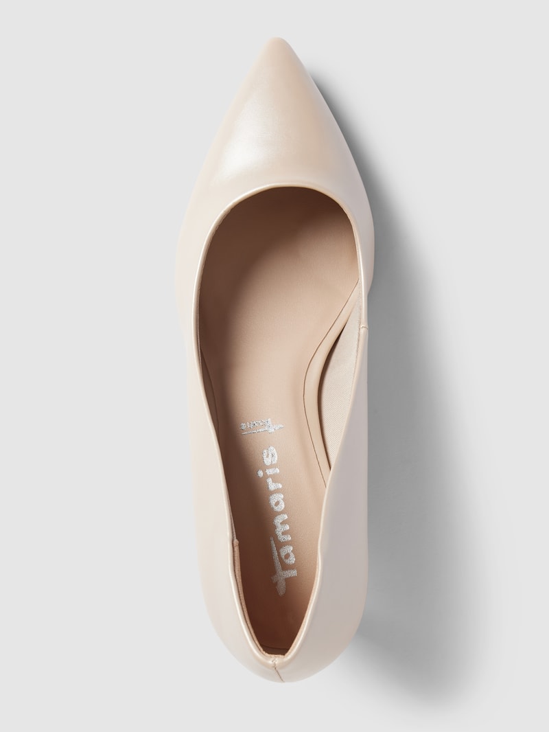 Pumps mit Label-Detail in rosé
