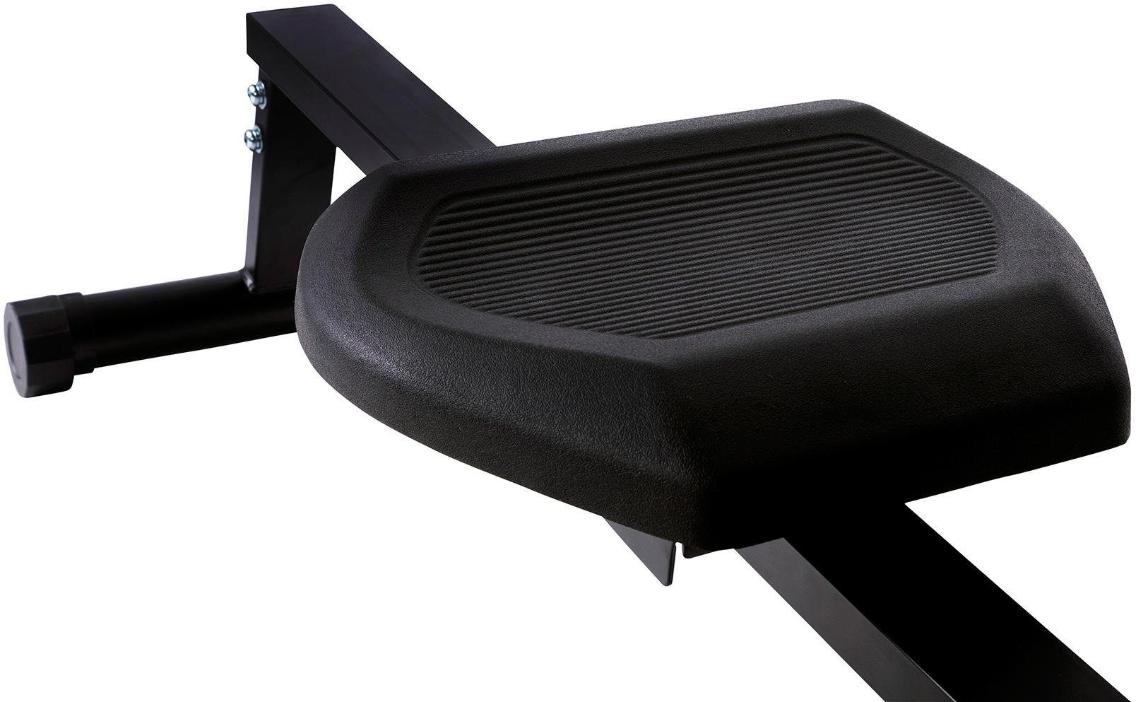 Christopeit Sport® Rudergerät Cambridge II Black Edition, Ruderschiene platzsparend hochklappbar