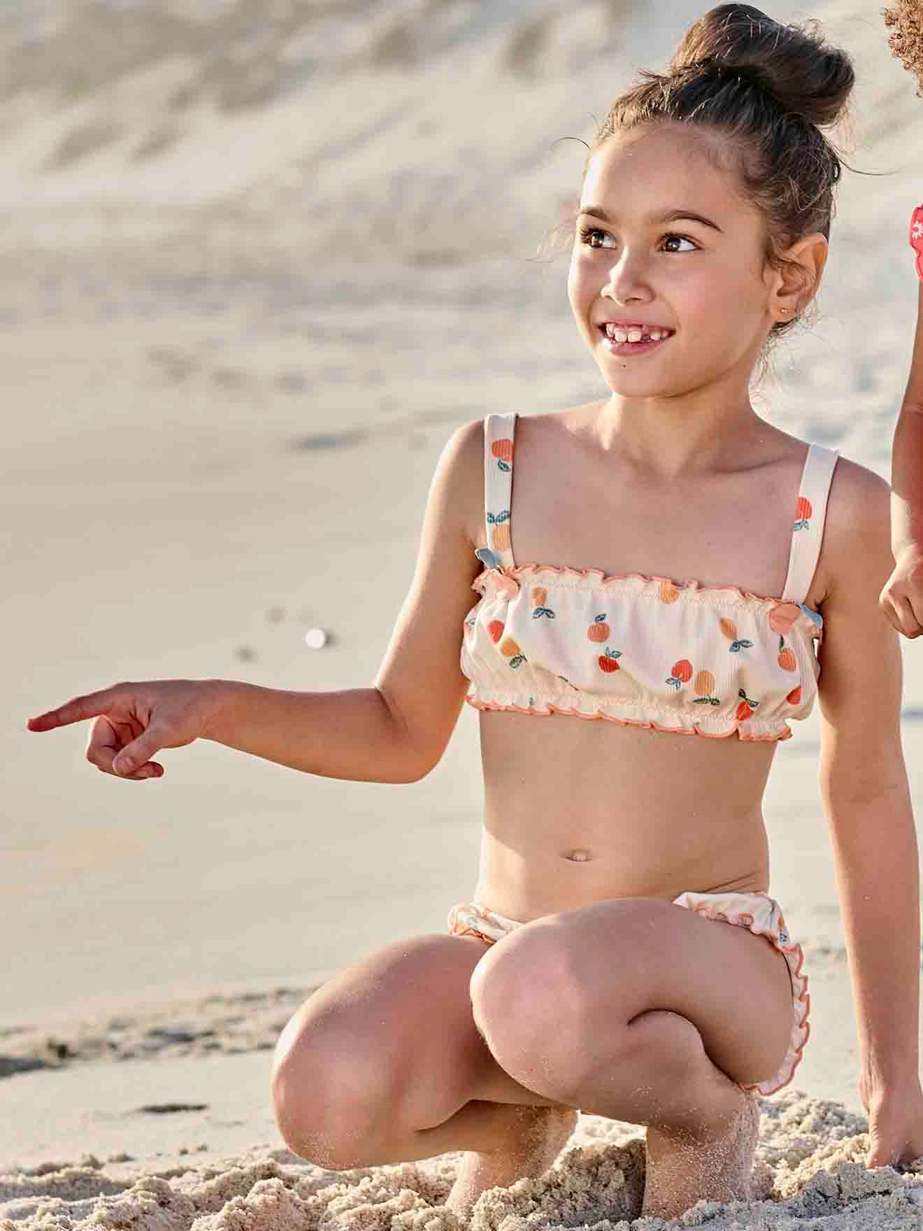 Vertbaudet Mädchen Bikini Oeko-Tex - wollweiß