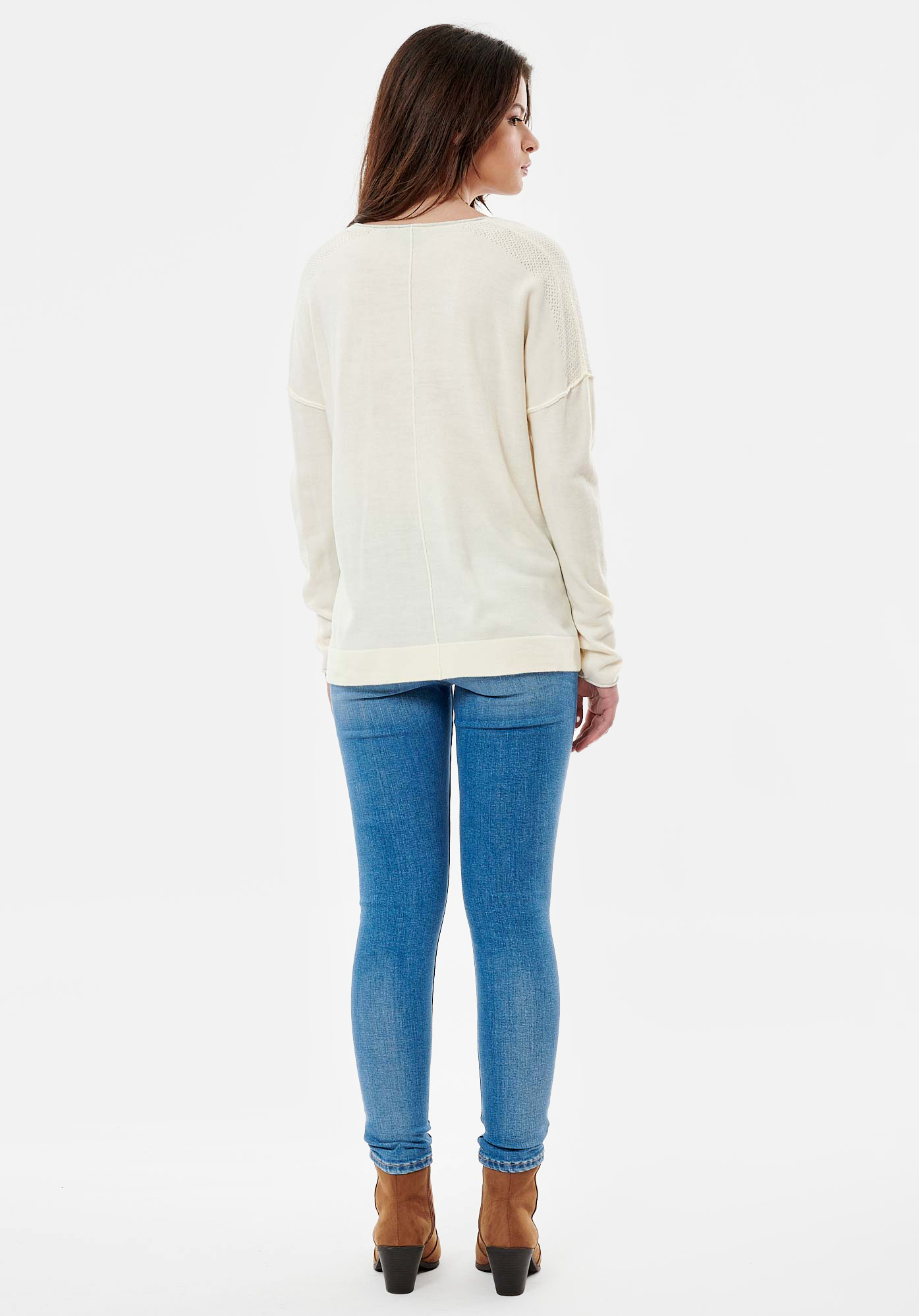 BOSCK  Pull blanc femme