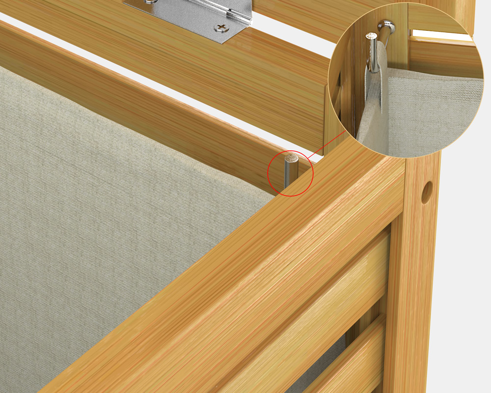 Casaria Wäschekorb Bambus 62l 61 x 51 x 36cm braun