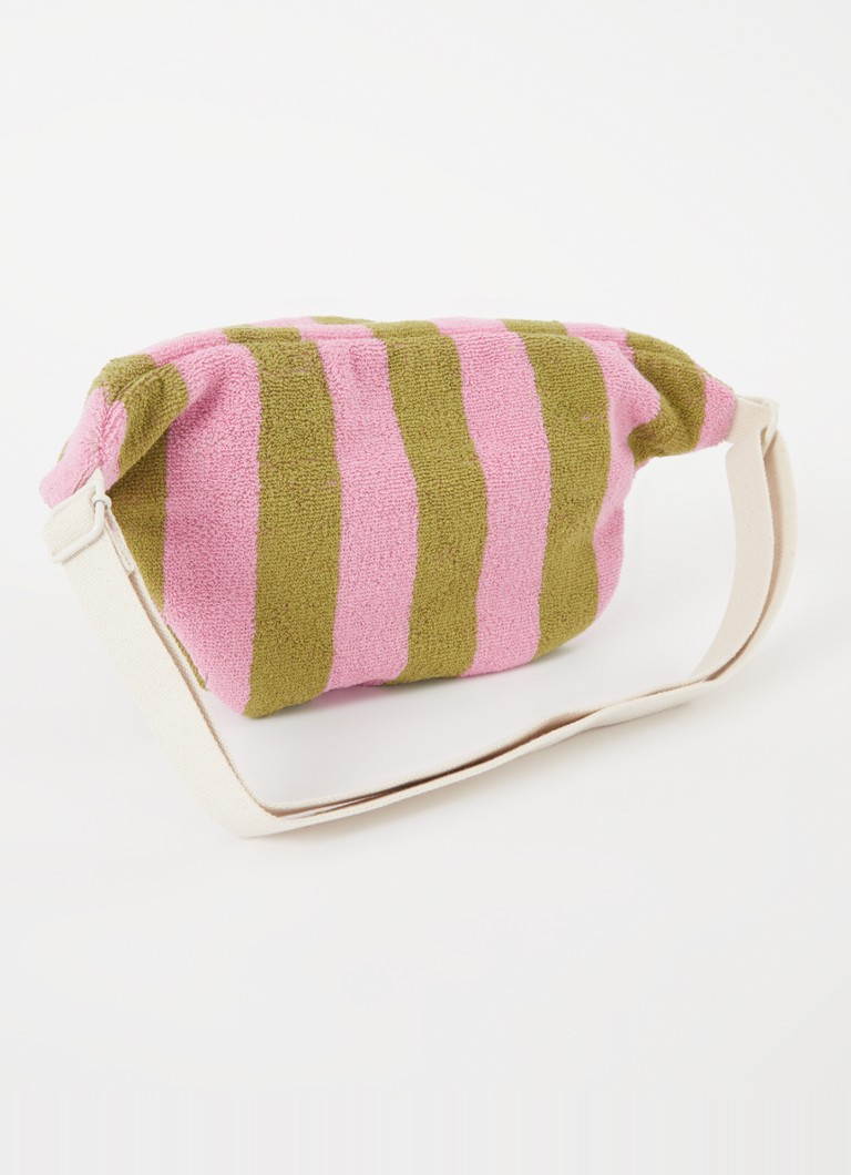 Wouf Menorca XL terry cloth waist bag with stripe print