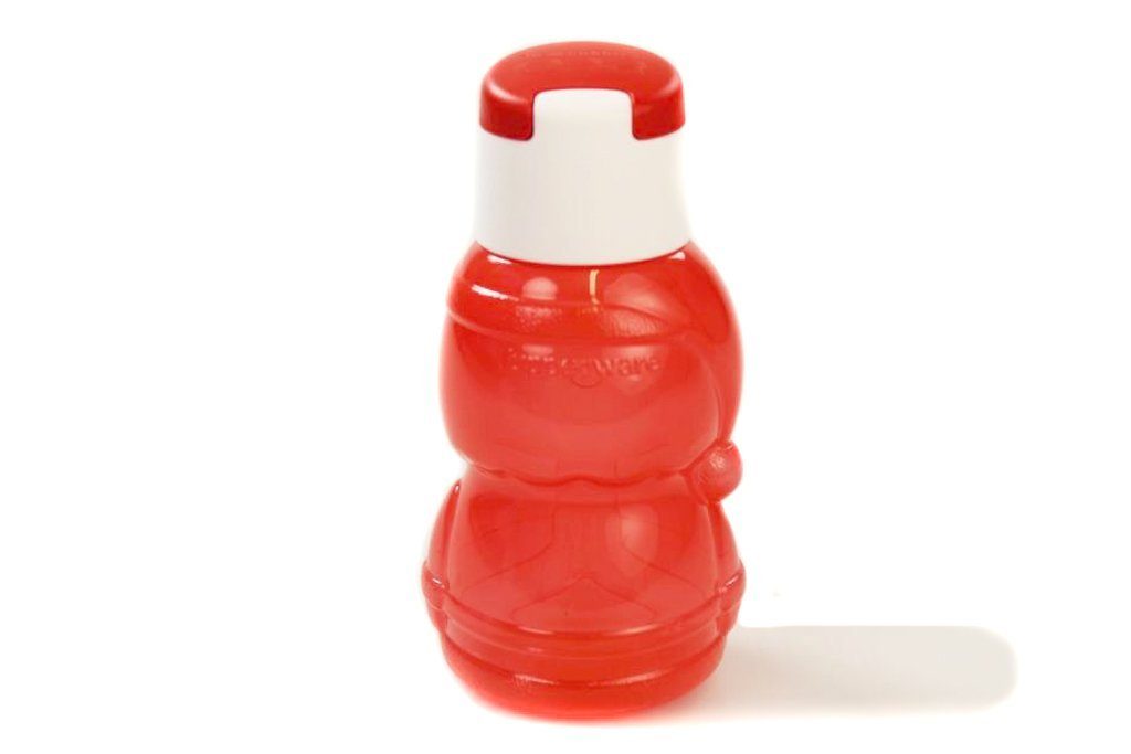 TUPPERWARE Trinkflasche EcoEasy 350 ml rot Nikolaus Trinkflasche+ SPÜLTUCH