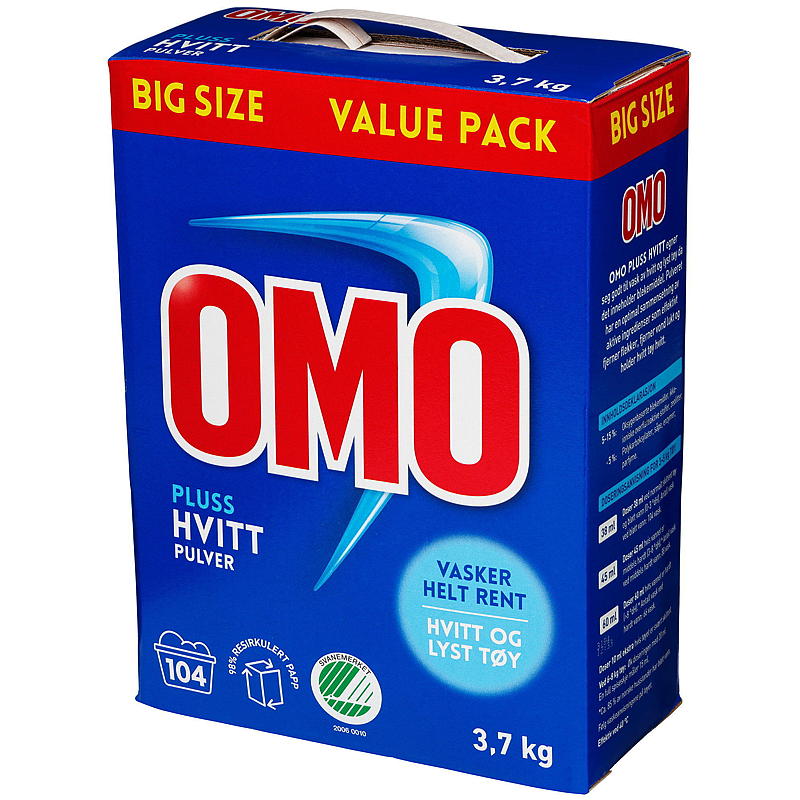 Omo Omo Pluss Hvitt 3,7 kg
