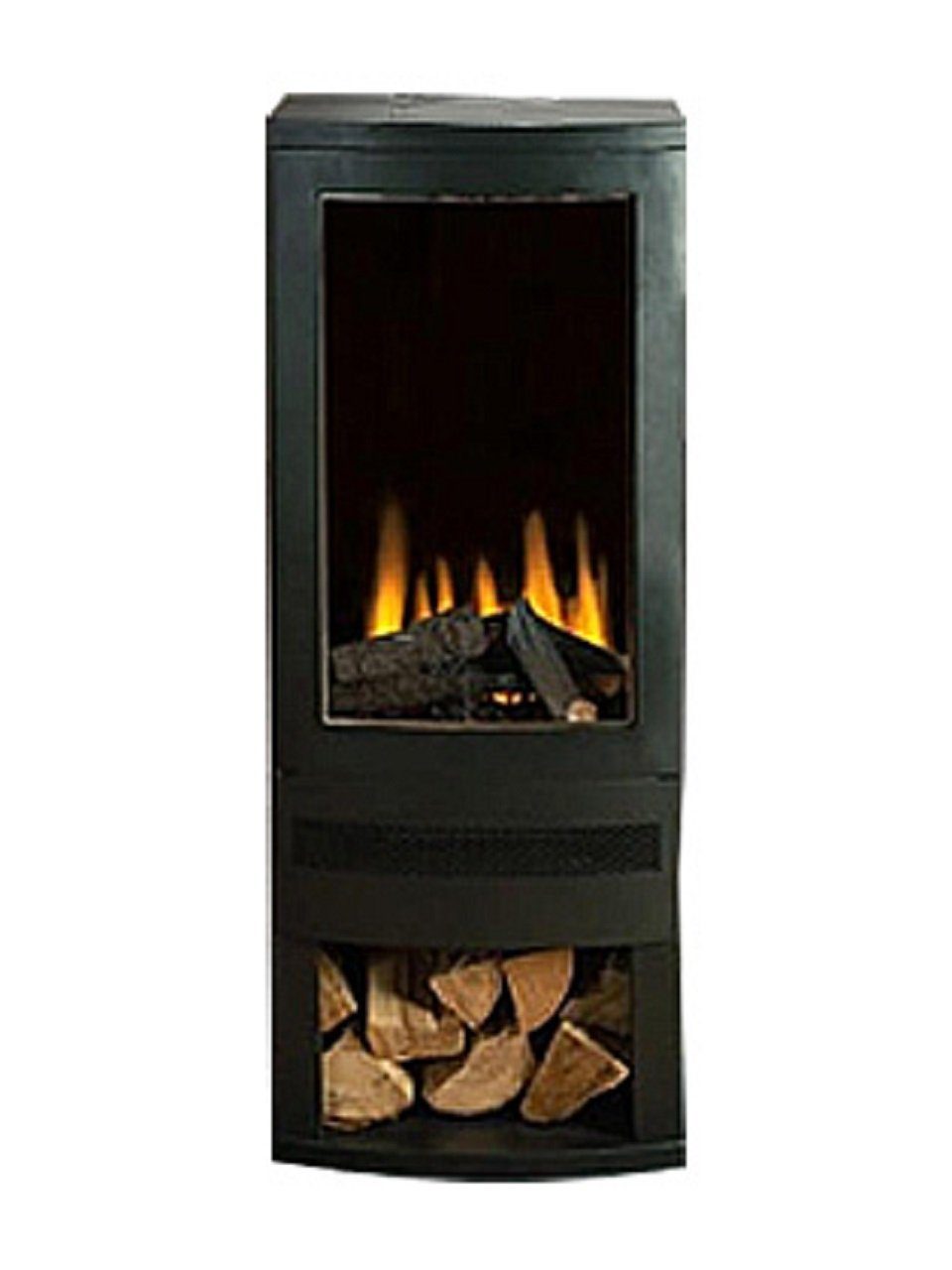 British Fires Elektrokamin Bramshaw mit Holzablage, mit Heizleistung, regelbarem Flammeneffekt und Timerfunktion