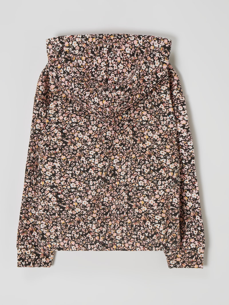 Sweatjacke mit Kapuze in dunkelgrau