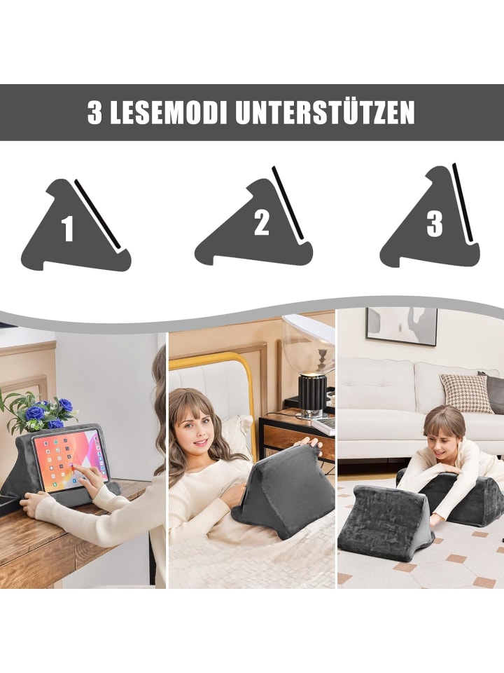 COSTWAY Keilkissen 2 tlg. abnehmbar in Grau günstig kaufen 54 cm
