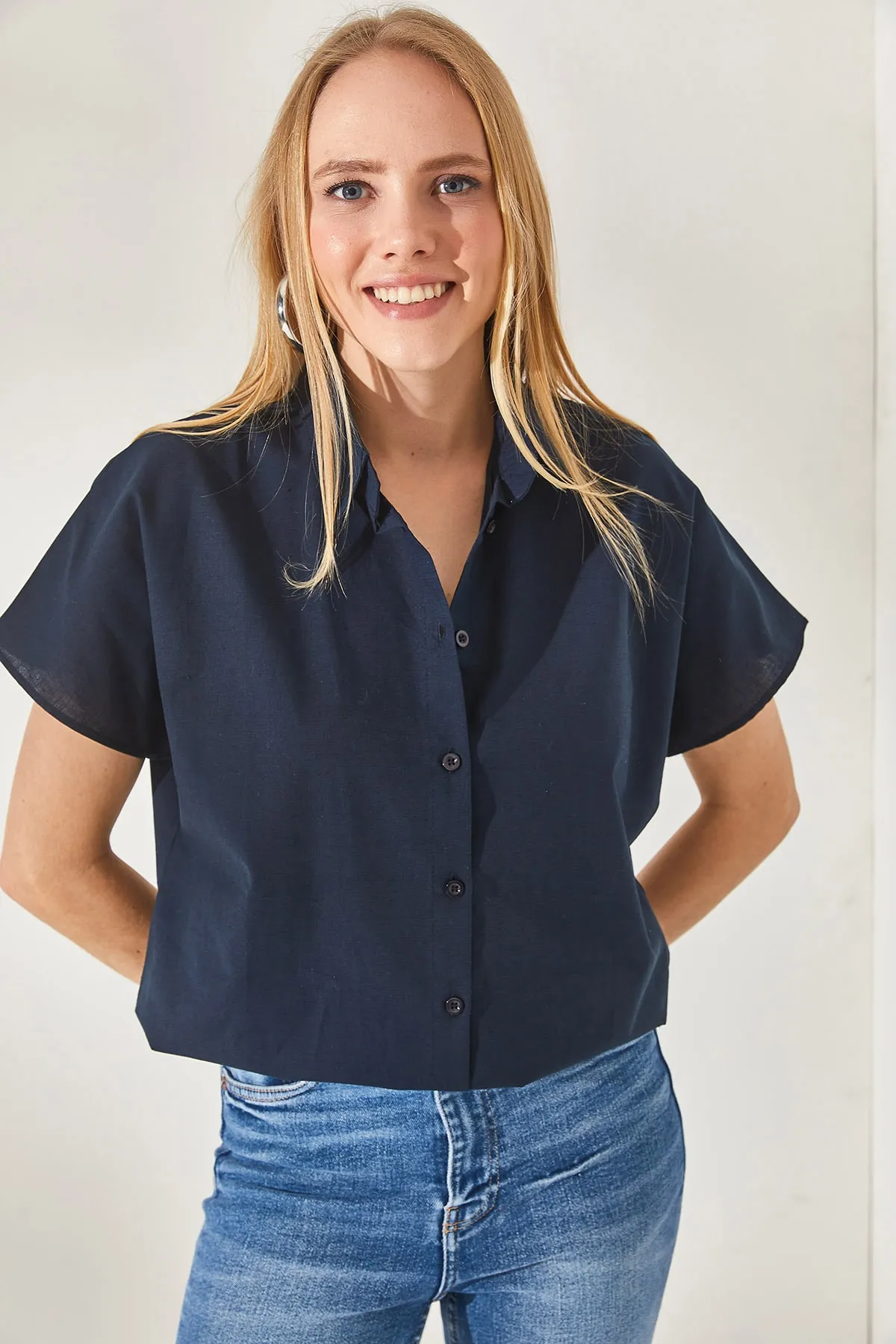 Olalook  Hemd - Dunkelblau - Oversized