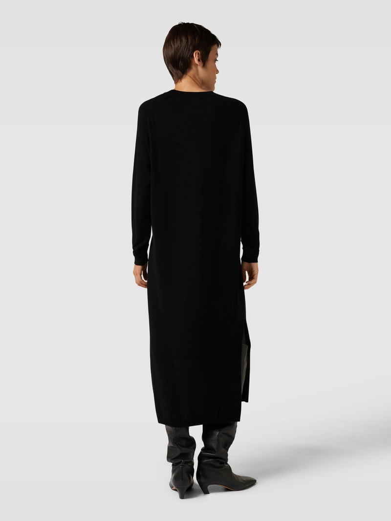 Maxikleid mit Rundhalsausschnitt Modell 'VIEIRA' in schwarz