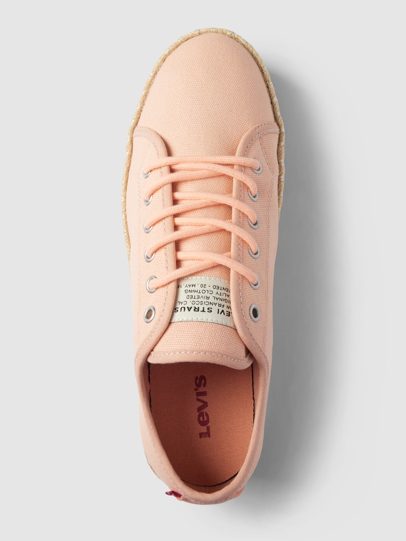 Plateau-Sneaker mit Label-Detail in lachs