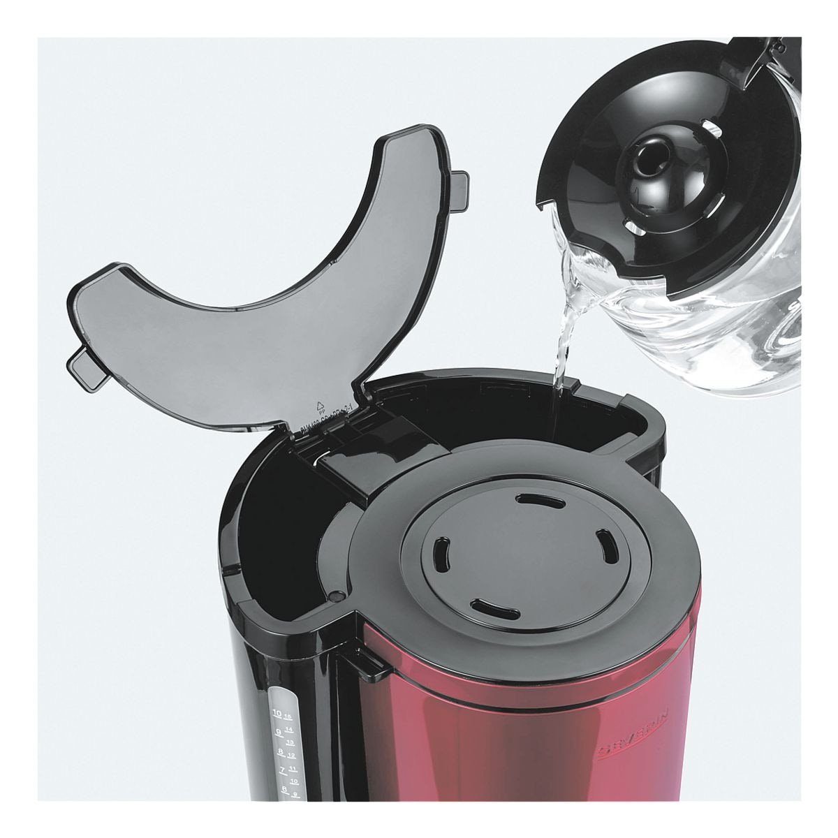 Severin Filterkaffeemaschine KA 4817, Kaffeemaschine mit Glaskanne, bis 10 Tassen, 1000 Watt