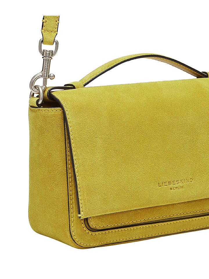 LIEBESKIND BERLIN Leder-Umhängetasche in Gelb - (B)22 x (H)14 x (T)7,5 cm günstig kaufen onesize