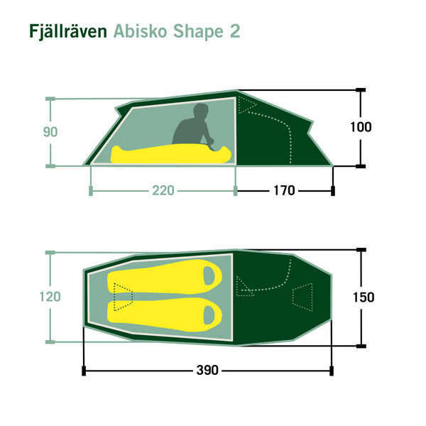 ABISKO SHAPE 2 - Tunnelzelt