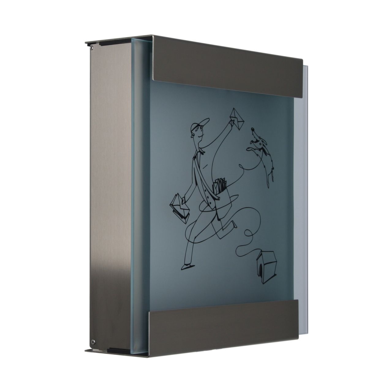 Keilbach Designprodukte Keilbach Briefkasten, Edelstahl, Glasfront