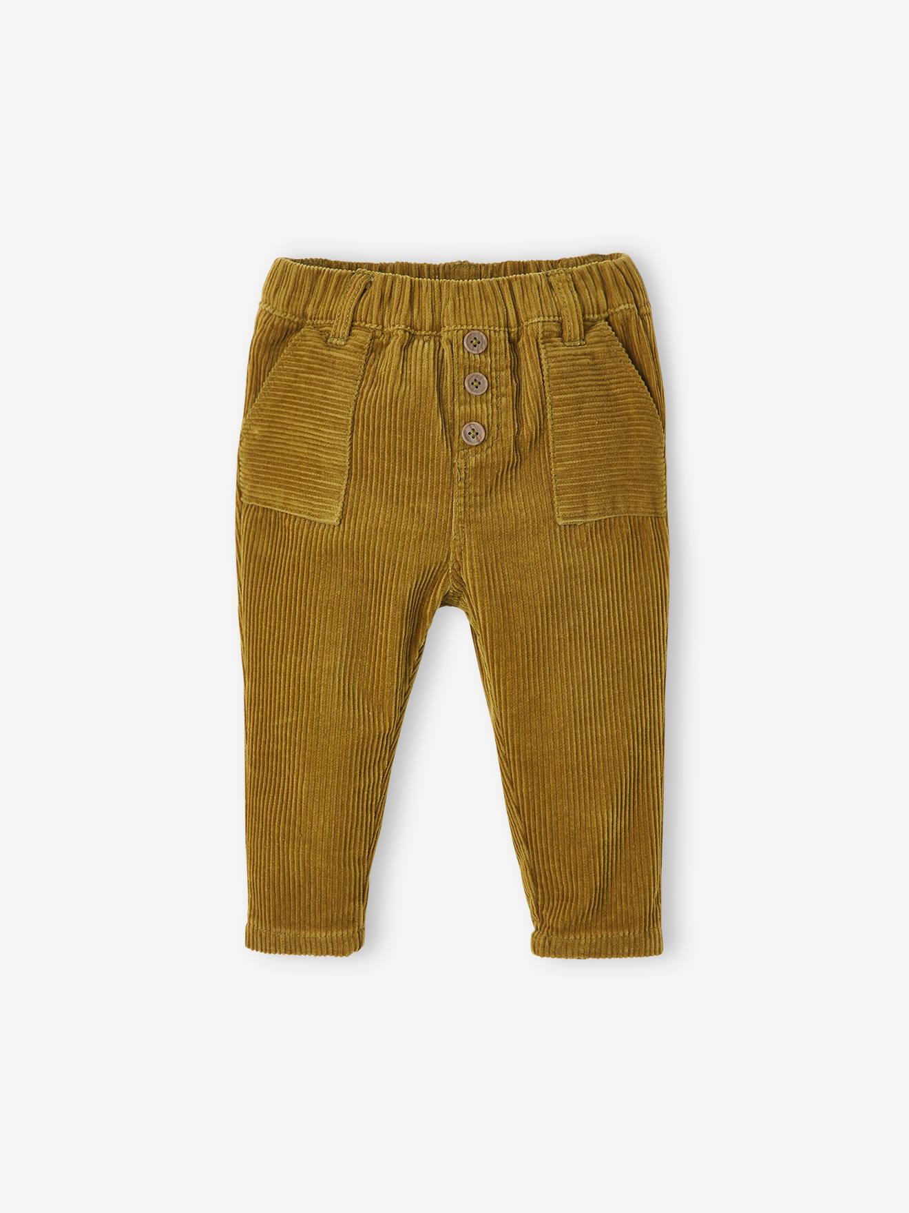 Pantalon bébé velours côtelé marron
