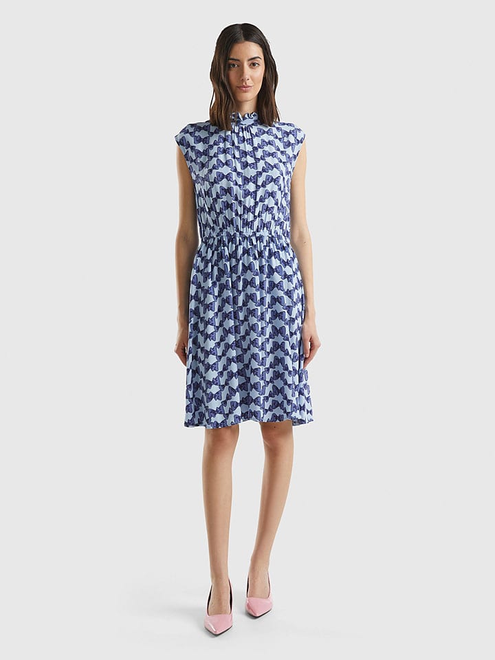 Benetton Kleid in Hellblau/ Blau günstig kaufen