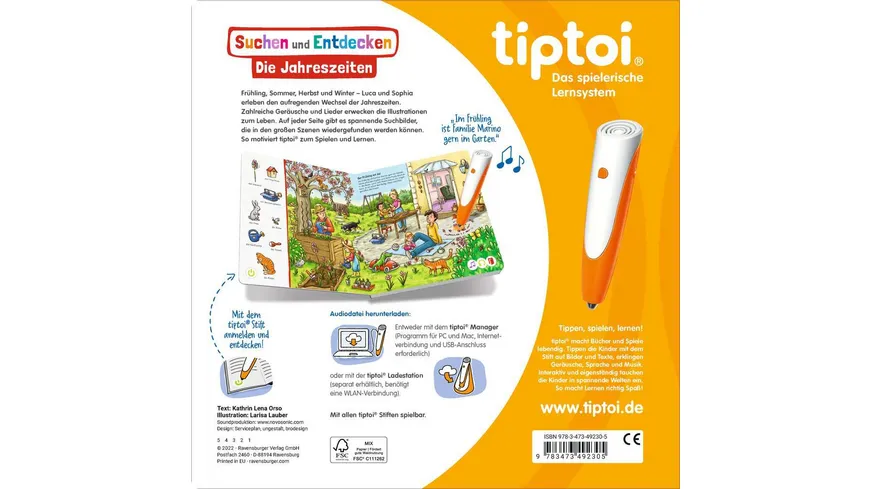 Ravensburger tiptoi - Suchen und Entdecken: Die Jahreszeiten, Jetzt auch für die Kleinen!