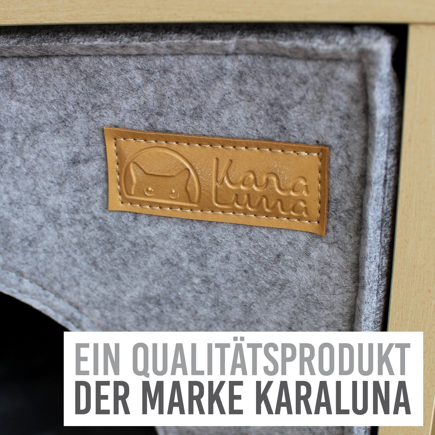 KaraLuna Katzenhöhlen KaraLuna Katzenhöhle aus Filz fürs Regal hellgrau