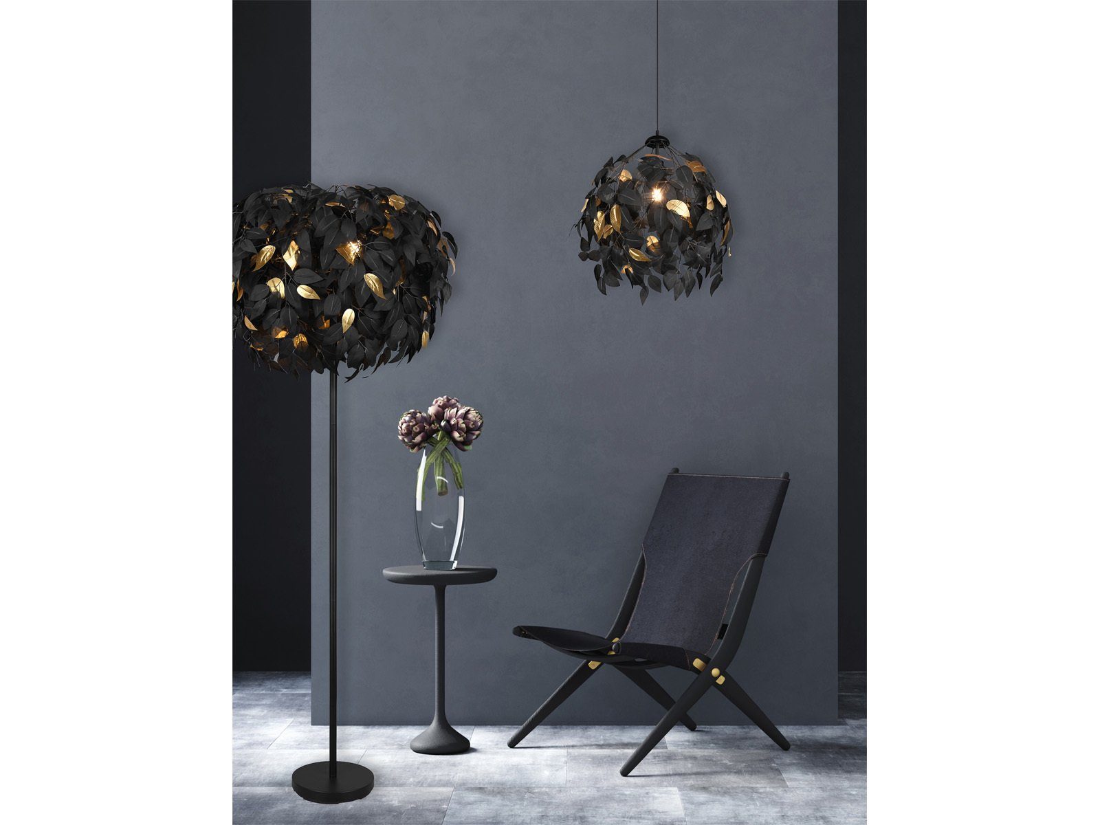 meineWunschleuchte LED Pendelleuchte, Dimmfunktion, LED wechselbar, Warmweiß, groß-e ausgefallene Designer-lampen für Esstisch & Galerie, Ø70cm