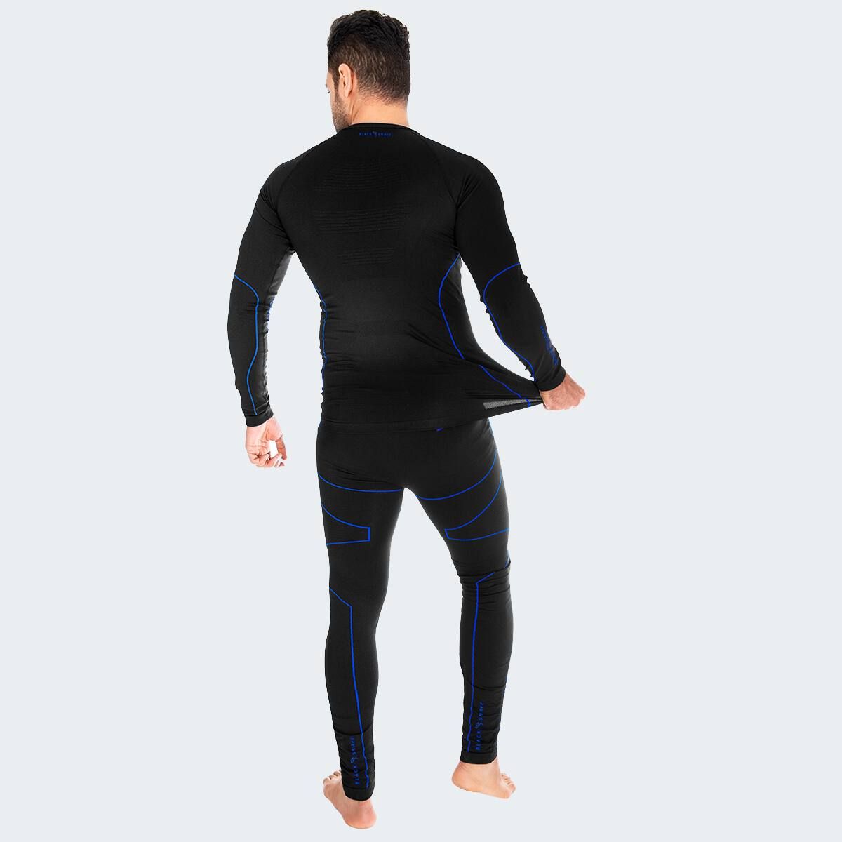 Black Snake Blue Herren Seamless Funktionsunterwäsche Set
