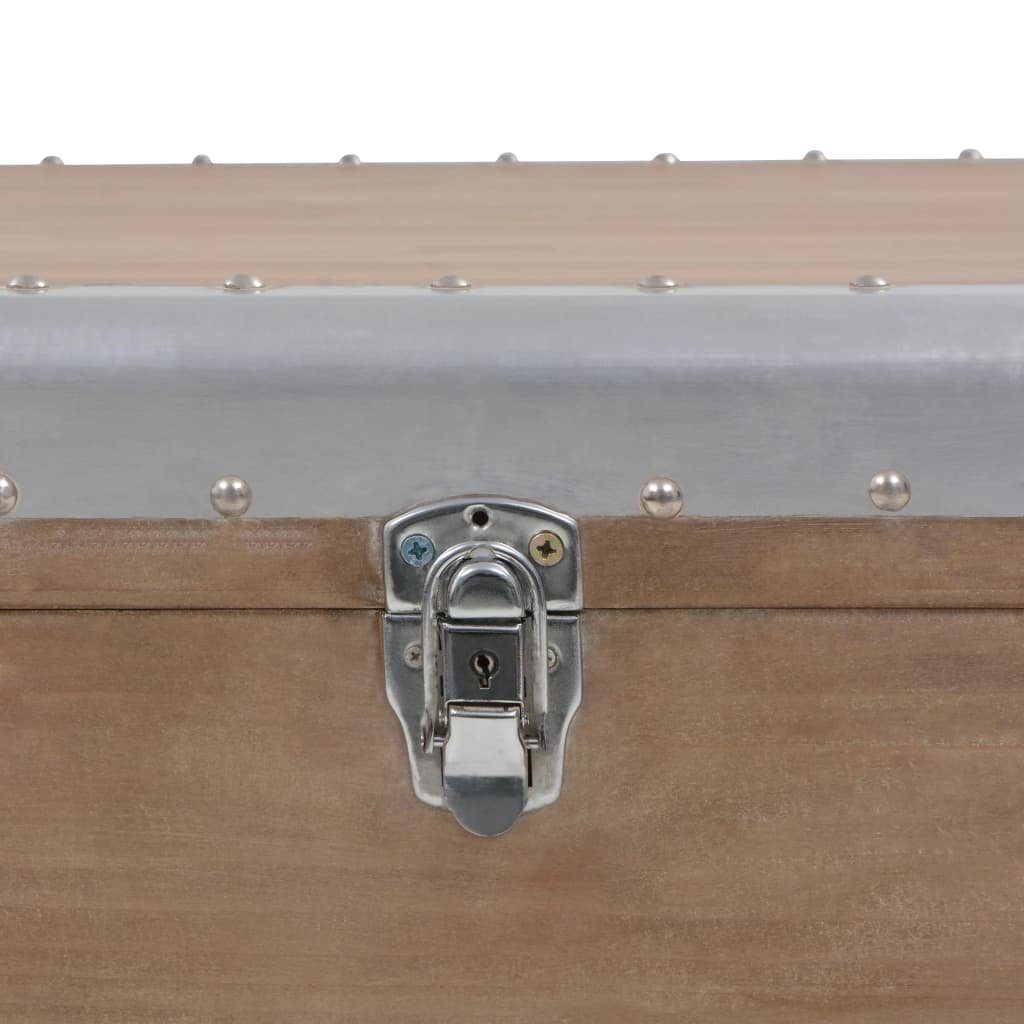 vidaXL Aufbewahrungsbox Aufbewahrungsbox Tannenholz Massiv 91x52x40 cm Braun