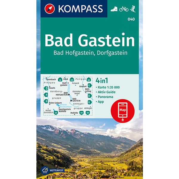 KOMPASS WANDERKARTE 040 BAD GASTEIN, BAD HOFGASTEIN