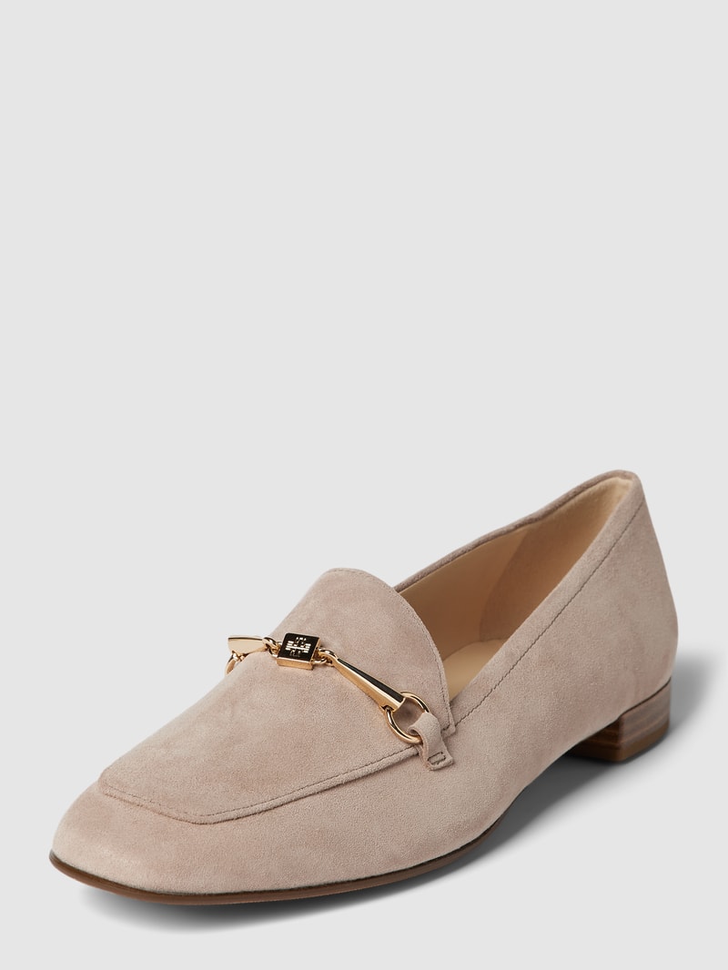 Penny-Loafer aus Leder mit Zierbesatz Modell 'Classic' in taupe