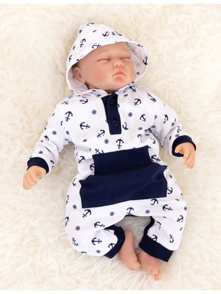 Makoma Overall Navigator in weiß dunkelblau günstig kaufen