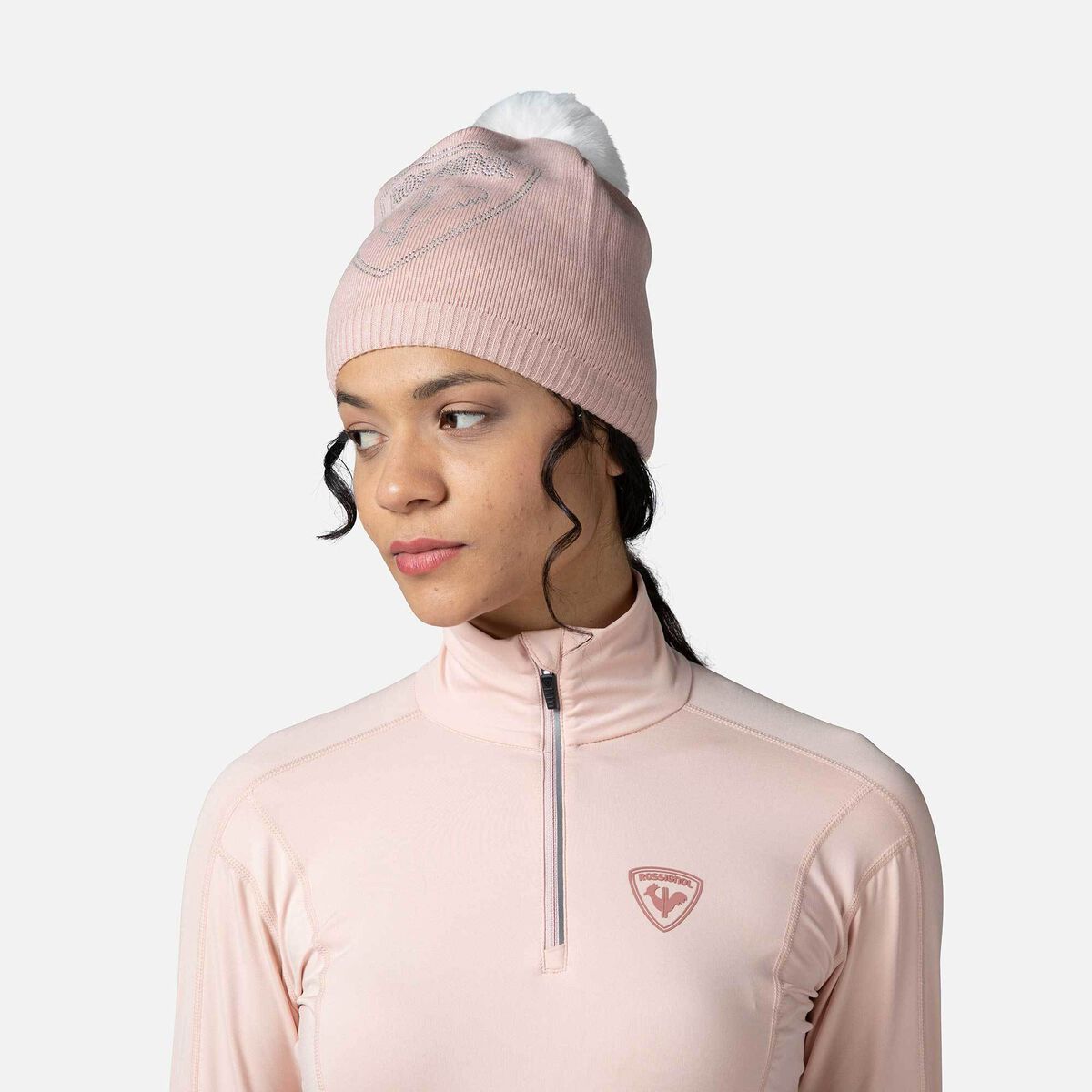 Damenoberteil Baselayer Classique mit halbem Reißverschluss