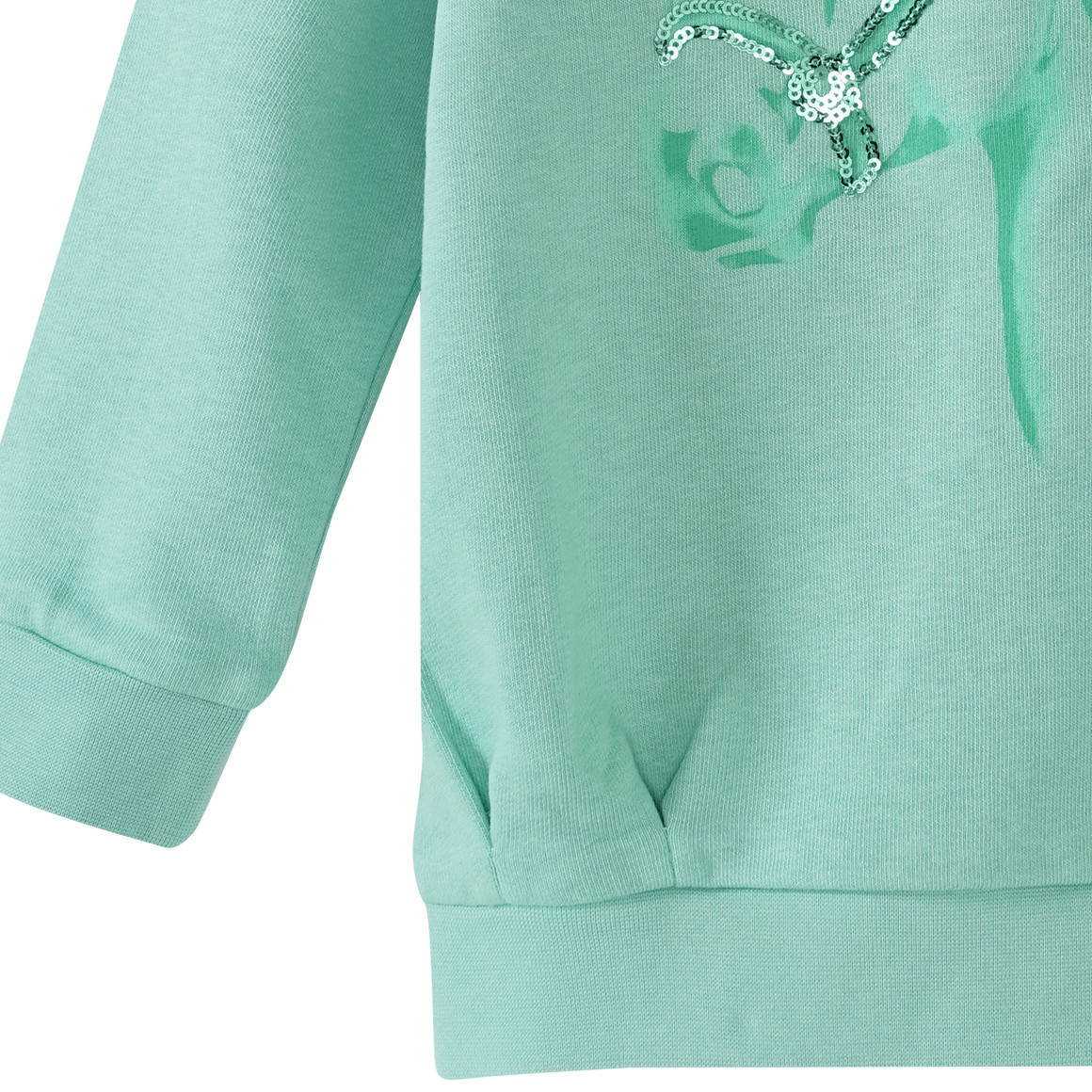Mädchen Sweatshirt mit Pferde-Print