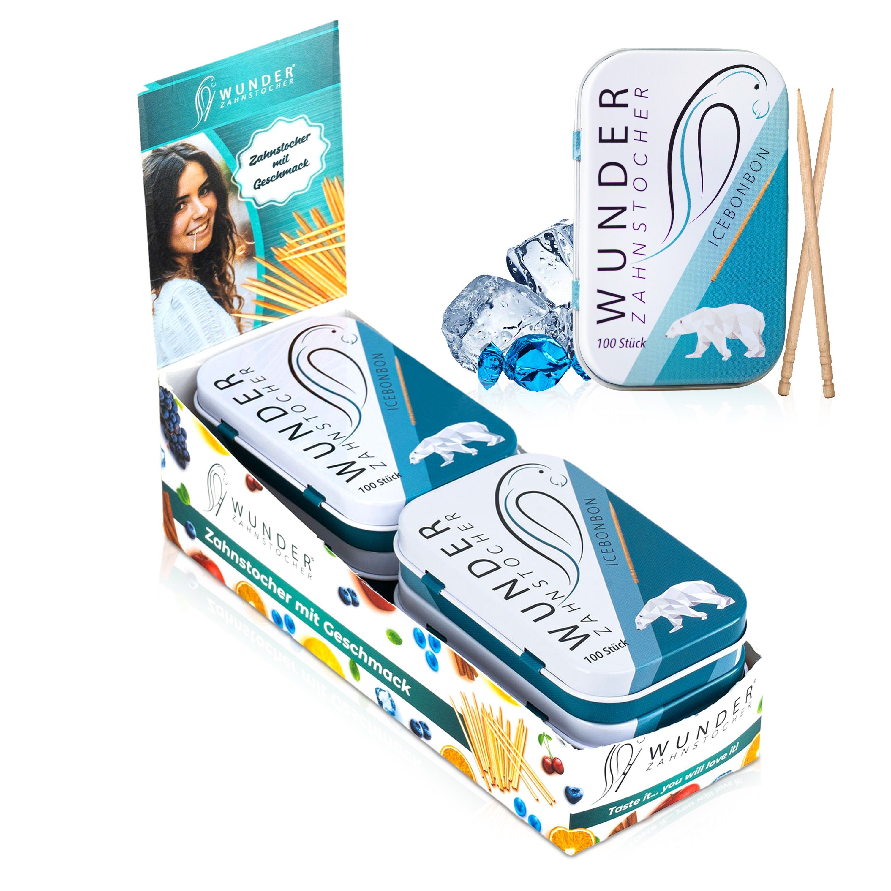 Wunder Zahnstocher Mundpflegecenter Wunder Zahnstocher Display 6er Pack Eisbonbon DS