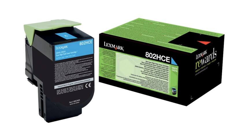 Lexmark Original Tonerkartusche 80C2HCE Cyan