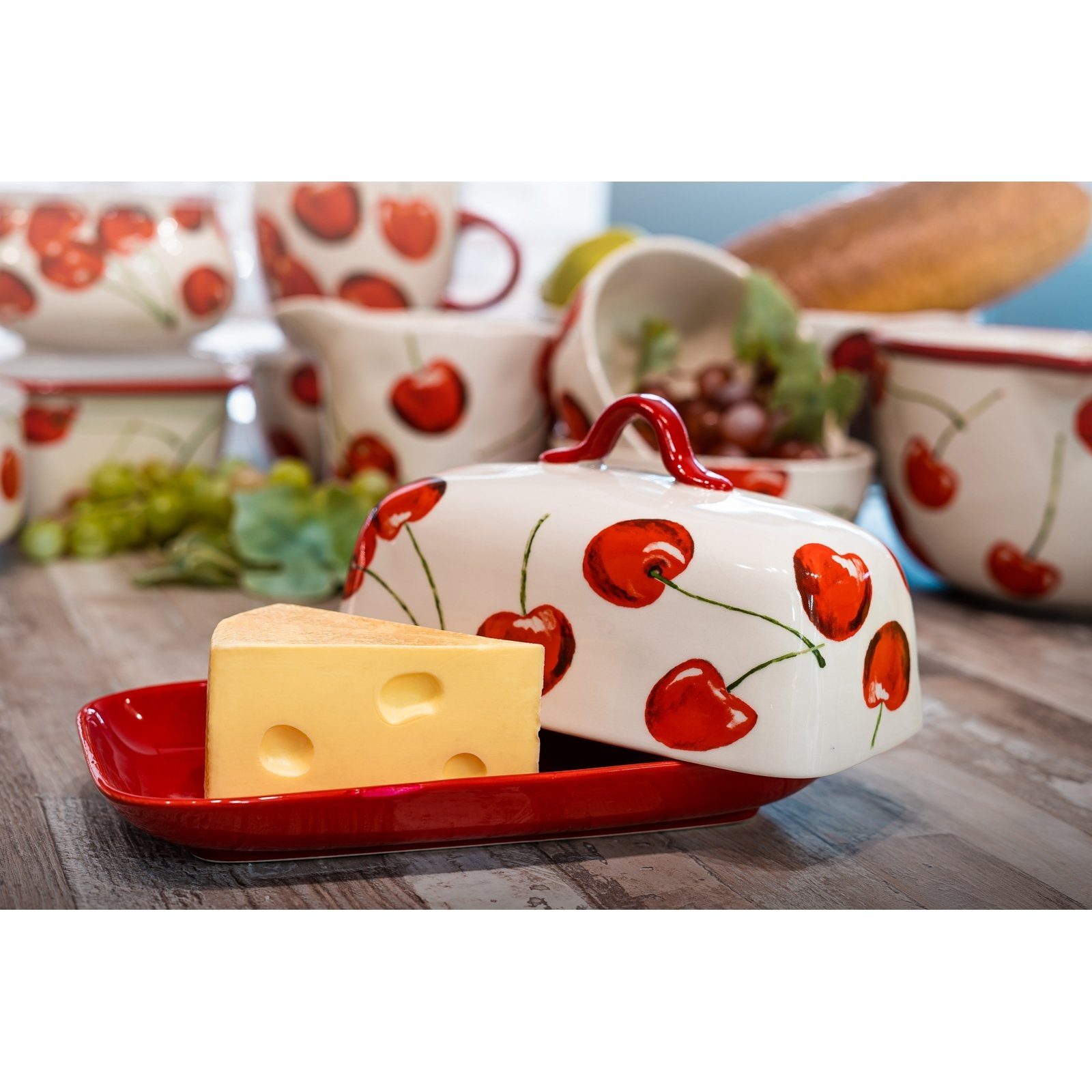 Neuetischkultur Butterdose Butterdose Keramik gemustert, Keramik, (1-tlg)