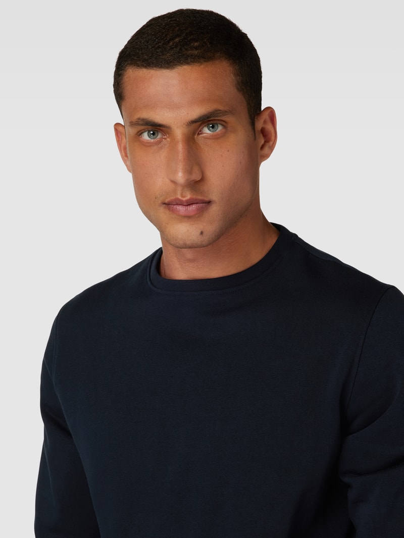 Sweatshirt mit Rundhalsausschnitt in marineblau