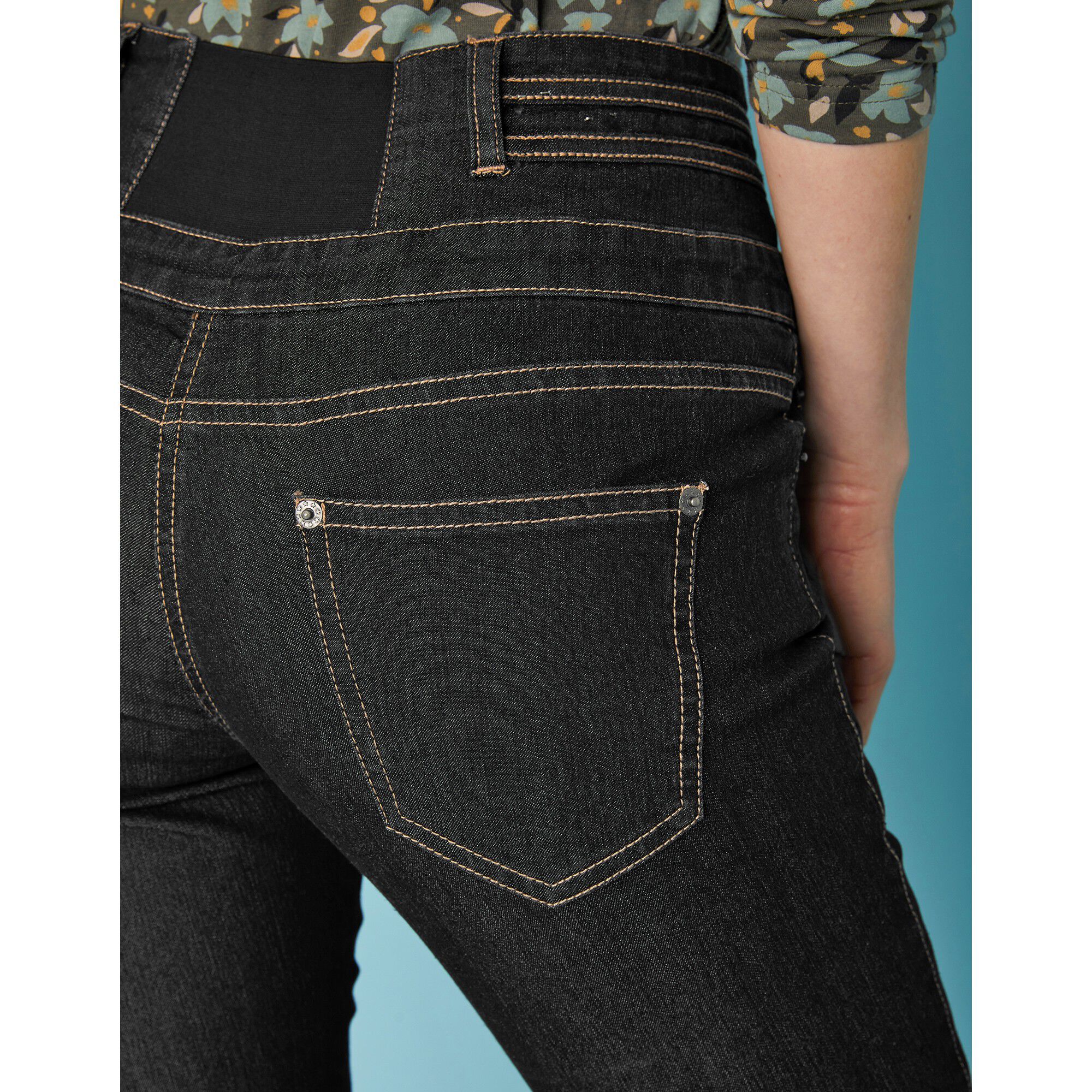 Jean droit taille haute