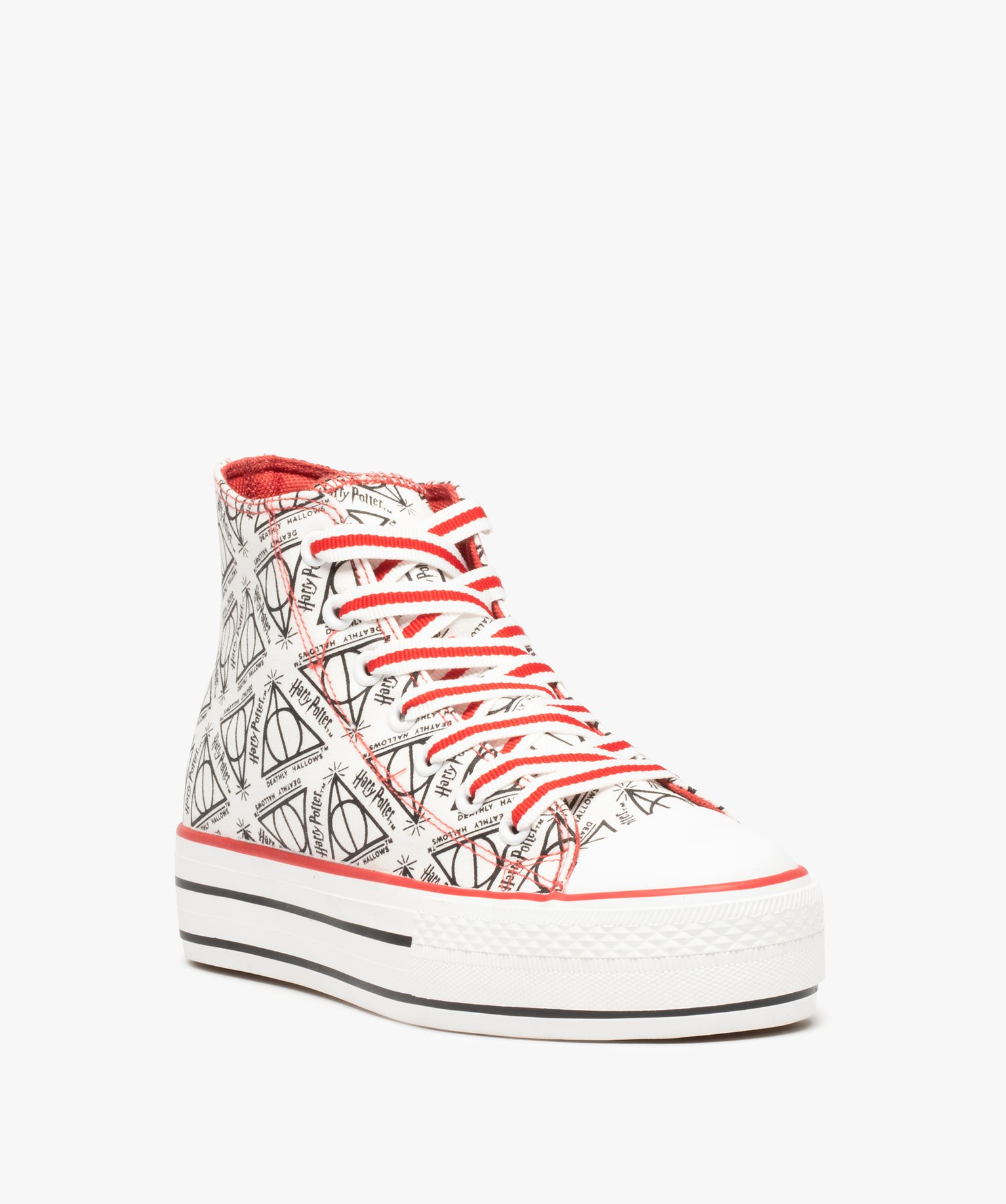 Baskets femme montantes imprimées - Harry Potter blanc | GEMO