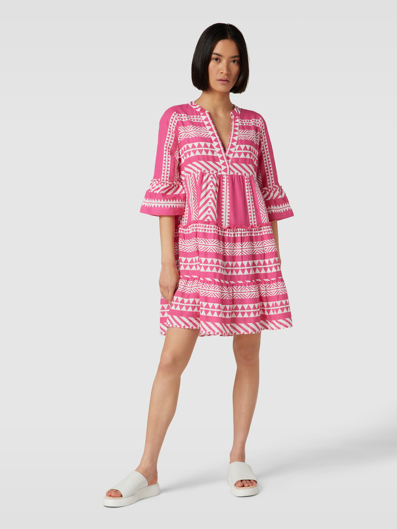 Minikleid mit Allover-Print Modell 'DICTHE' in pink