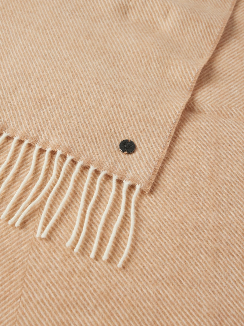 Schal mit Streifenmuster in camel