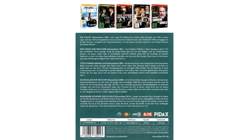 Götz George Collection / 5 Filme mit dem beliebten Schauspieler  [5 DVDs]