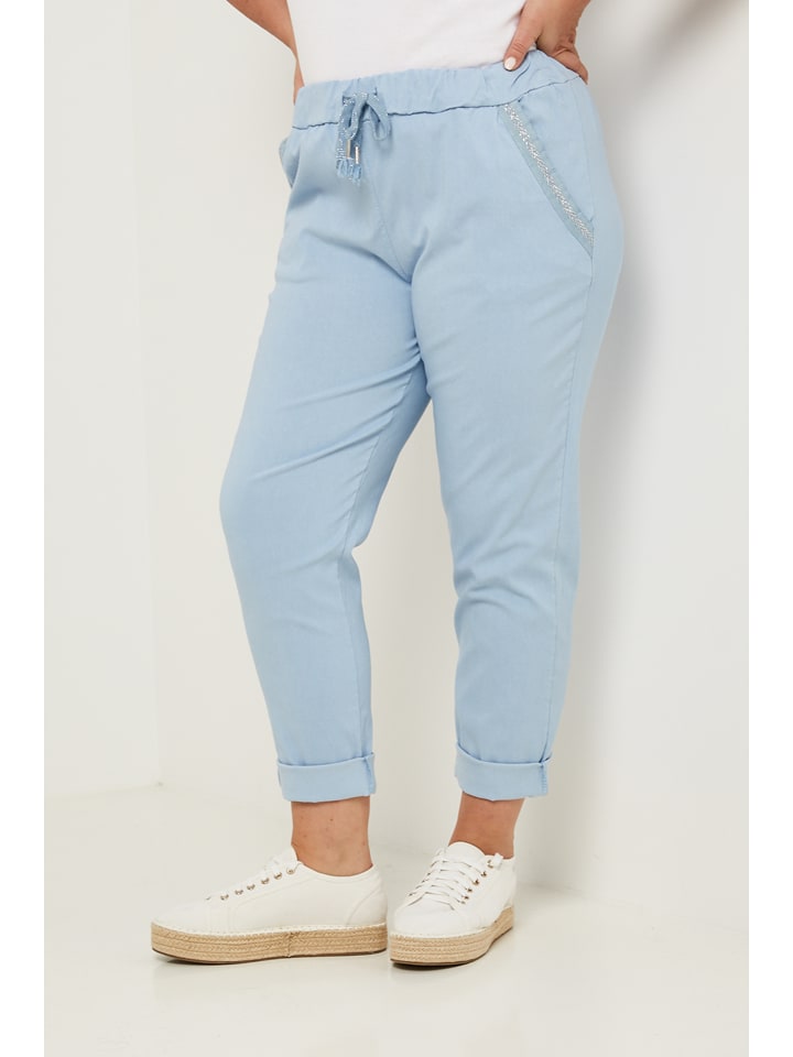 Curvy Lady Hose in Hellblau günstig kaufen