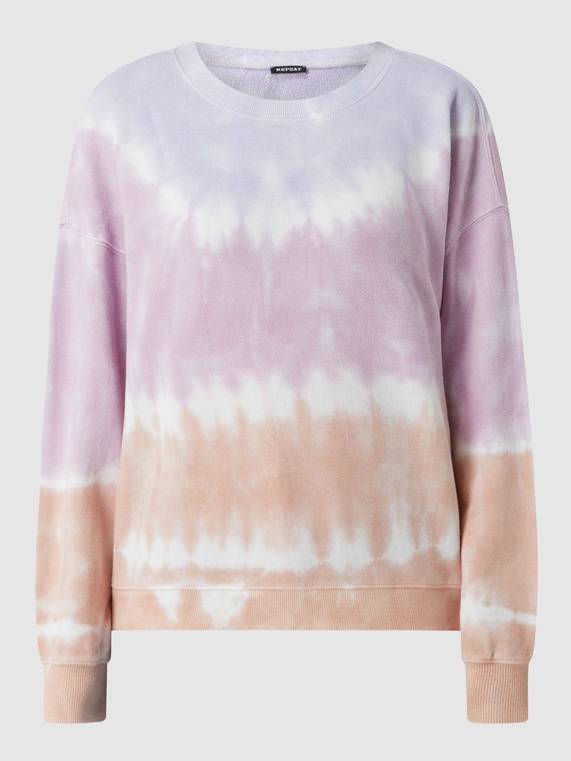 Sweatshirt im Batik-Look in flieder