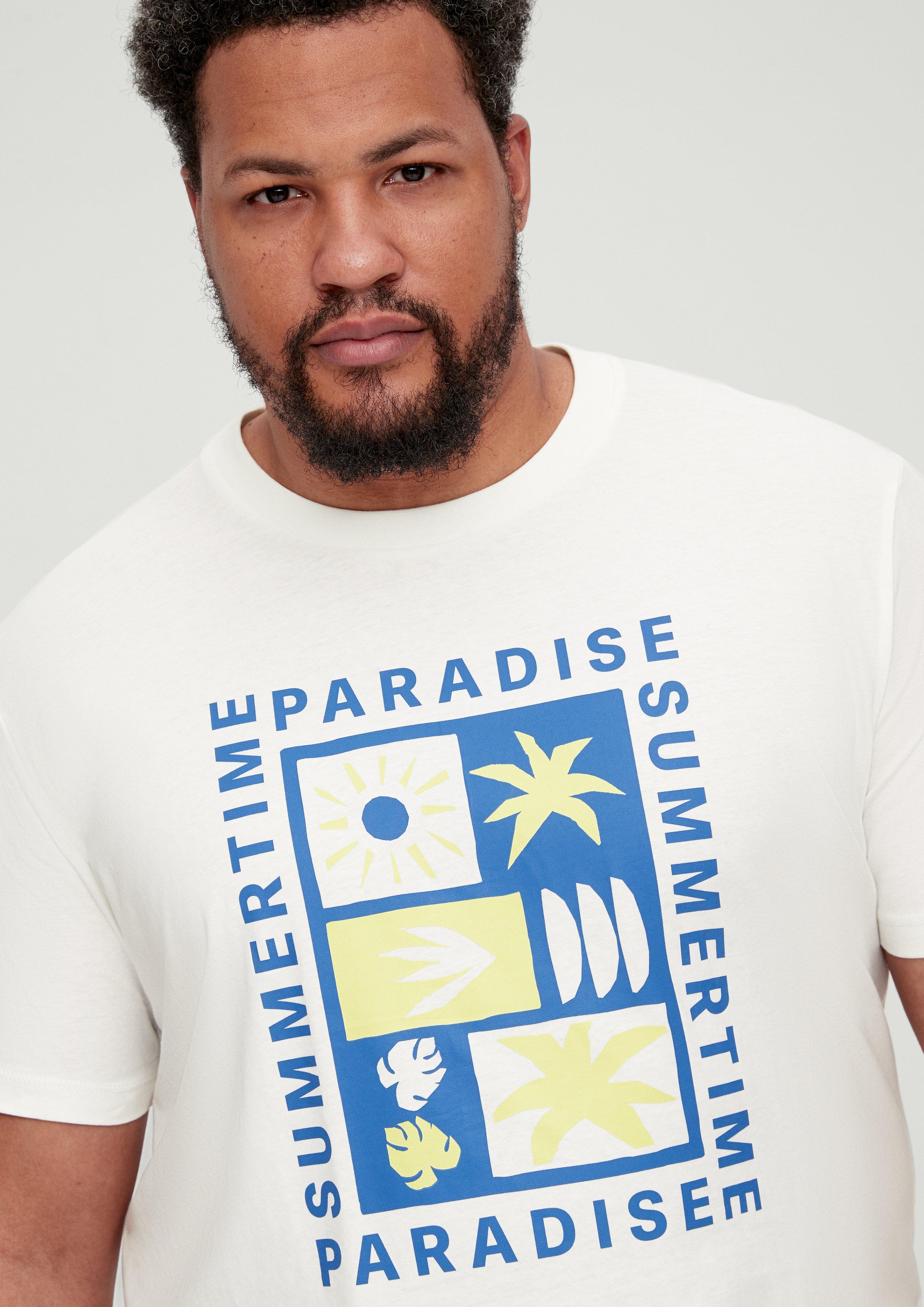 Baumwollshirt mit Frontprint  2135542-01D2